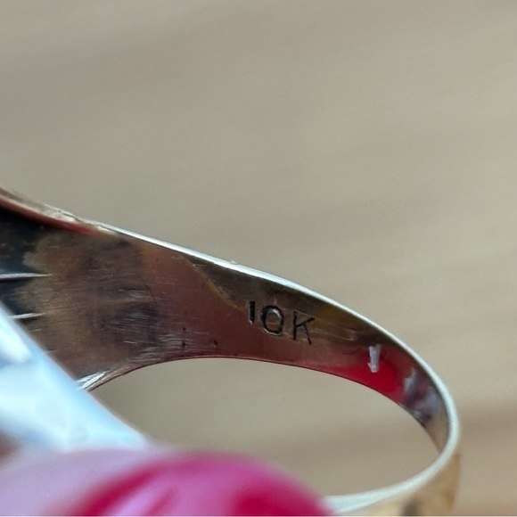 Vintage Estate Men's 10k Yellow Gold Tiger's Eye Cameo Ring Sz 8.75 - Picture 11 of 16